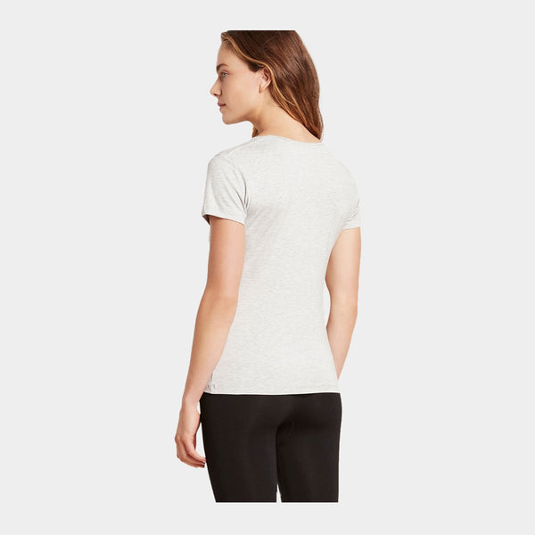 Lysegrå bambus v-hals T-shirt    Boody