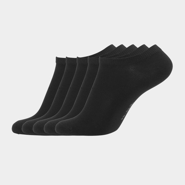5 pairs of black bamboo footies