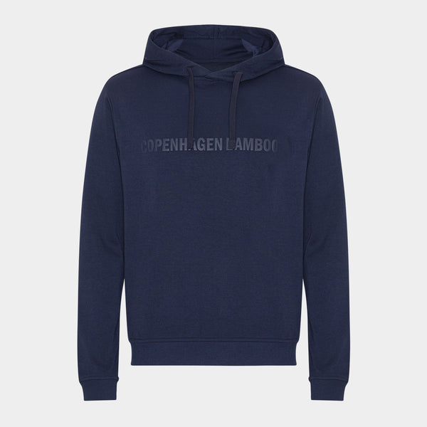 Navy bambus hoodie med logo XS   Copenhagen Bamboo