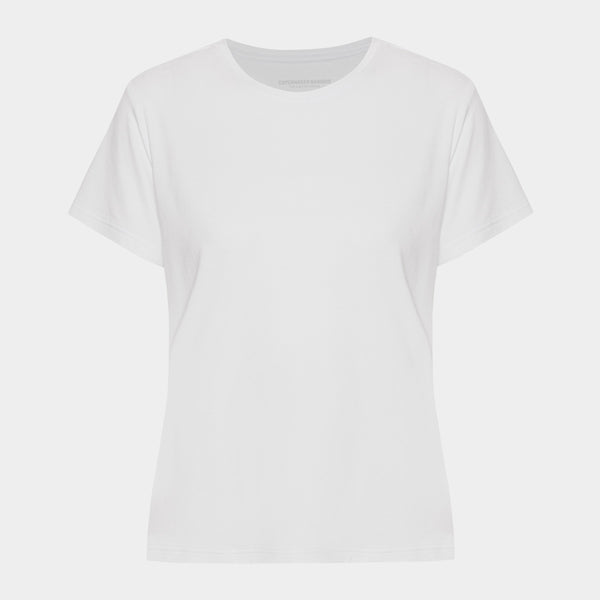 Hvid kortærmet bambus T-shirt S   Copenhagen Bamboo