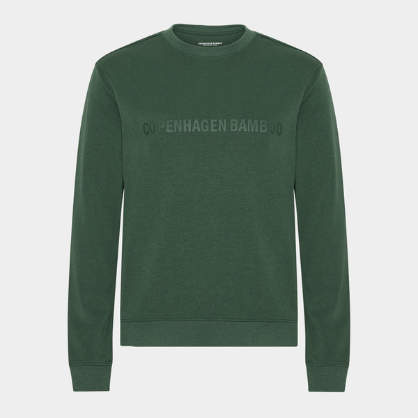 Grøn bambus sweatshirt med logo XS   Copenhagen Bamboo