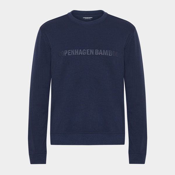 Navy bambus sweatshirt med logo XS   Copenhagen Bamboo