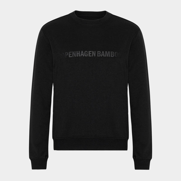 Sort bambus sweatshirt med logo XS   Copenhagen Bamboo