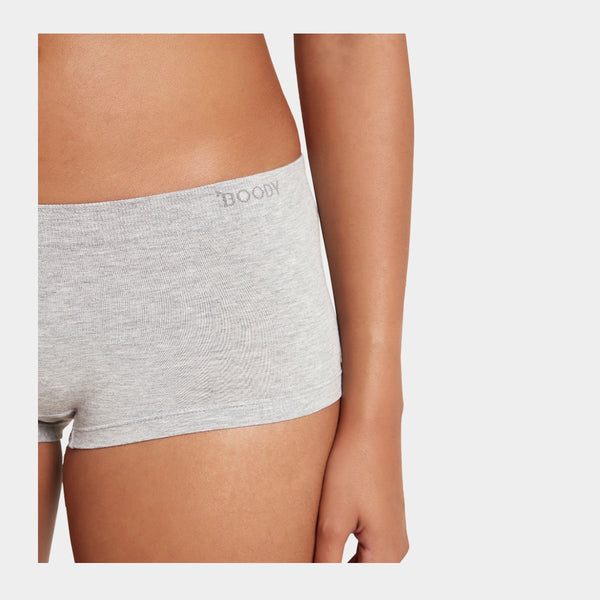 Lysegrå bambus hotpants    Boody