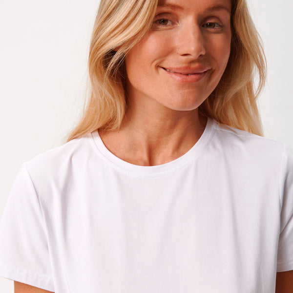 Hvid kortærmet bambus T-shirt    Copenhagen Bamboo