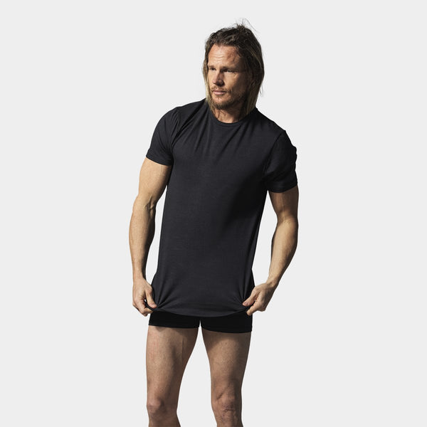 2 sorte bambus crew neck slim fit T-shirts    Resteröds
