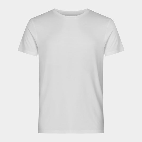 Hvid bambus crew neck T-shirt XXL   Resteröds